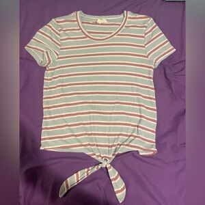 Blue and red pink republic striped shirt